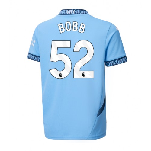 Pánský Fotbalový dres Manchester City Oscar Bobb #52 2024-25 Domácí Krátký Rukáv